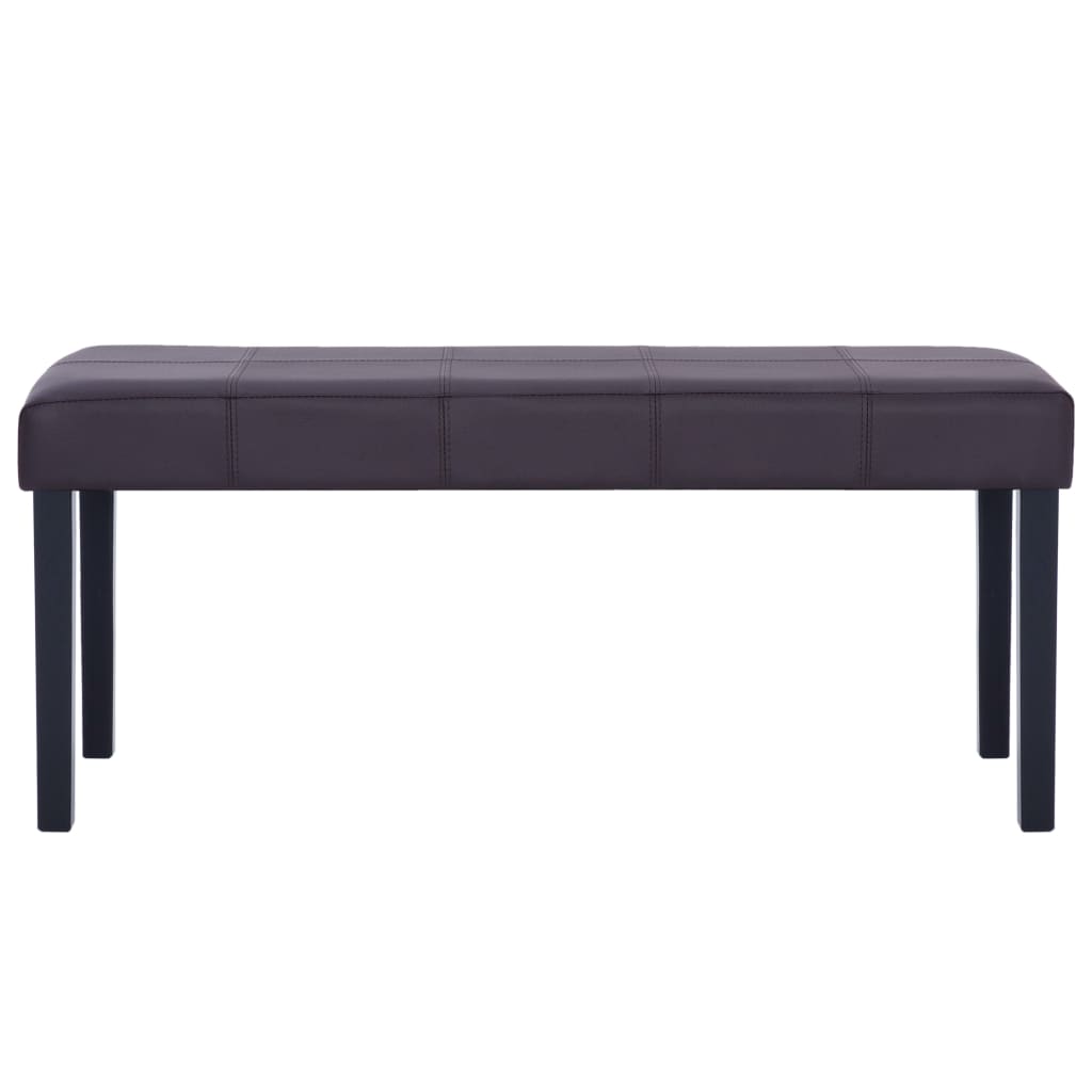 Bench 106 Cm Brown Faux Leather