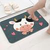 Anti-Slip Cartoon Bathroom Mat: Thick, Absorbent, Machine Washable Door or Toilet Foot Rug