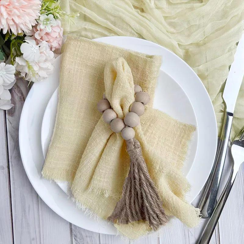 50PCS Wholesale Gauze Cotton Napkin 32x32cm Baby Blue Tea Towel Reusable Wedding Party Christmas Table Decor Burrs Napkins