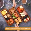 Charcuterie Boards 3 Grid Dessert Tray Sturdy Food Serving Utensils Beautiful Wooden Divided Tray For Birthday Wedding