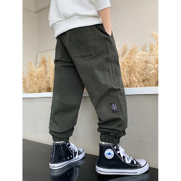 Boys' Pants, Casual Workwear Pants, Spring And Autumn Children'S Big Boys' Fashion Trend, Loose Pants, Trendy Ankle Pants
