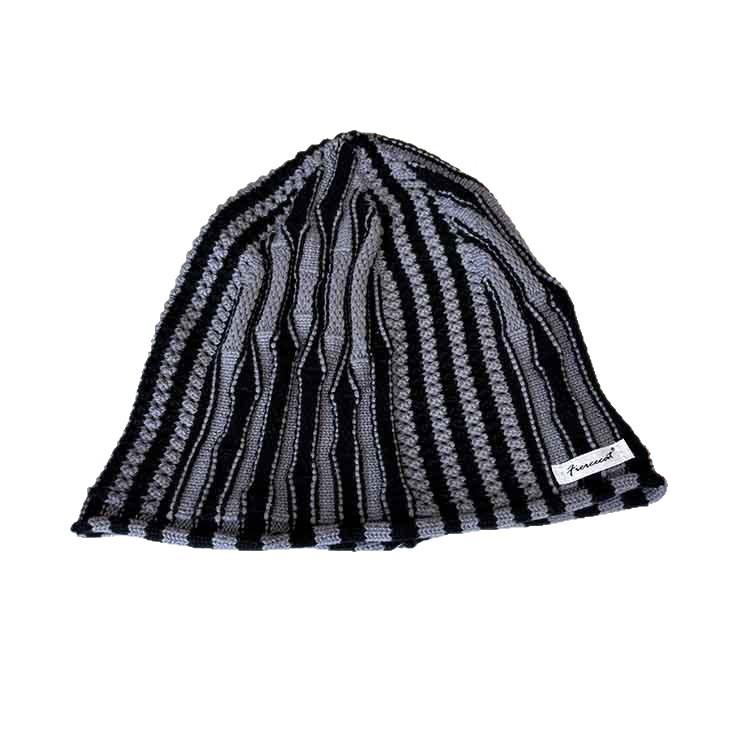 Personalized Trend Striped Knitted Pullover Hat Women'S Season Foreign Gas Bucket Hat Parent-Child Warm Wool Hat
