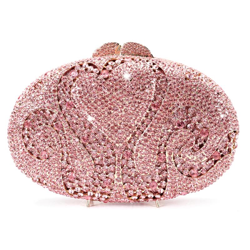 

Gold Metal AB Rhinestone Diamond Clutch Purse WHTUOHENG Crystal Evening Bag Wedding Clutches Party Dinner Bag Rhinestone Handbag 20cmX11.5cmX6.5cm розовый