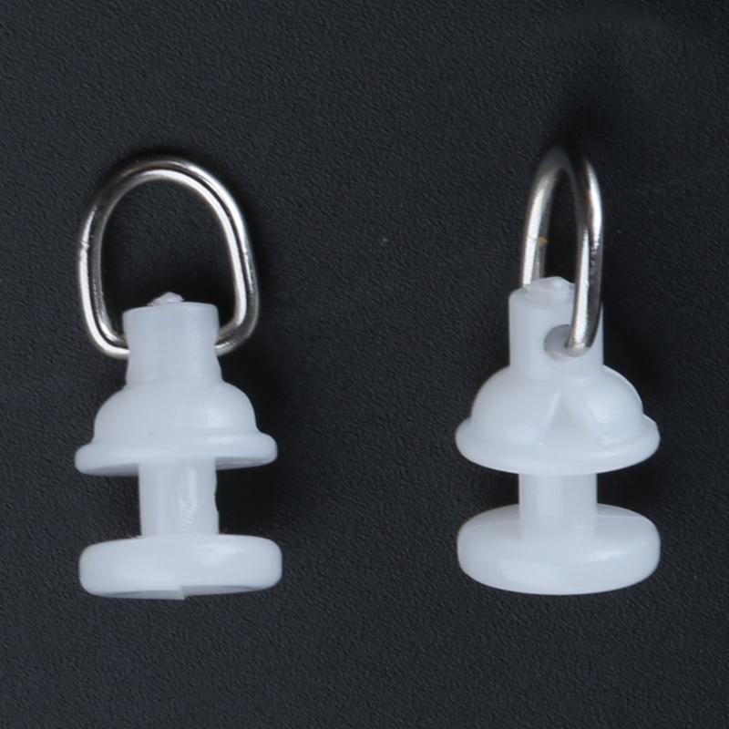 100Pcs Curtain Track Fittings White Plastic Hooks Gliders Quiet Wheel Drapery Track Rollers Runner Window Accessories