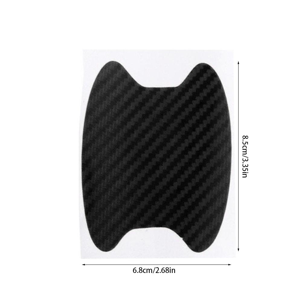 4Pcs/Set Car Door Sticker Carbon Fiber Scratches Resistant Cover Auto Handle