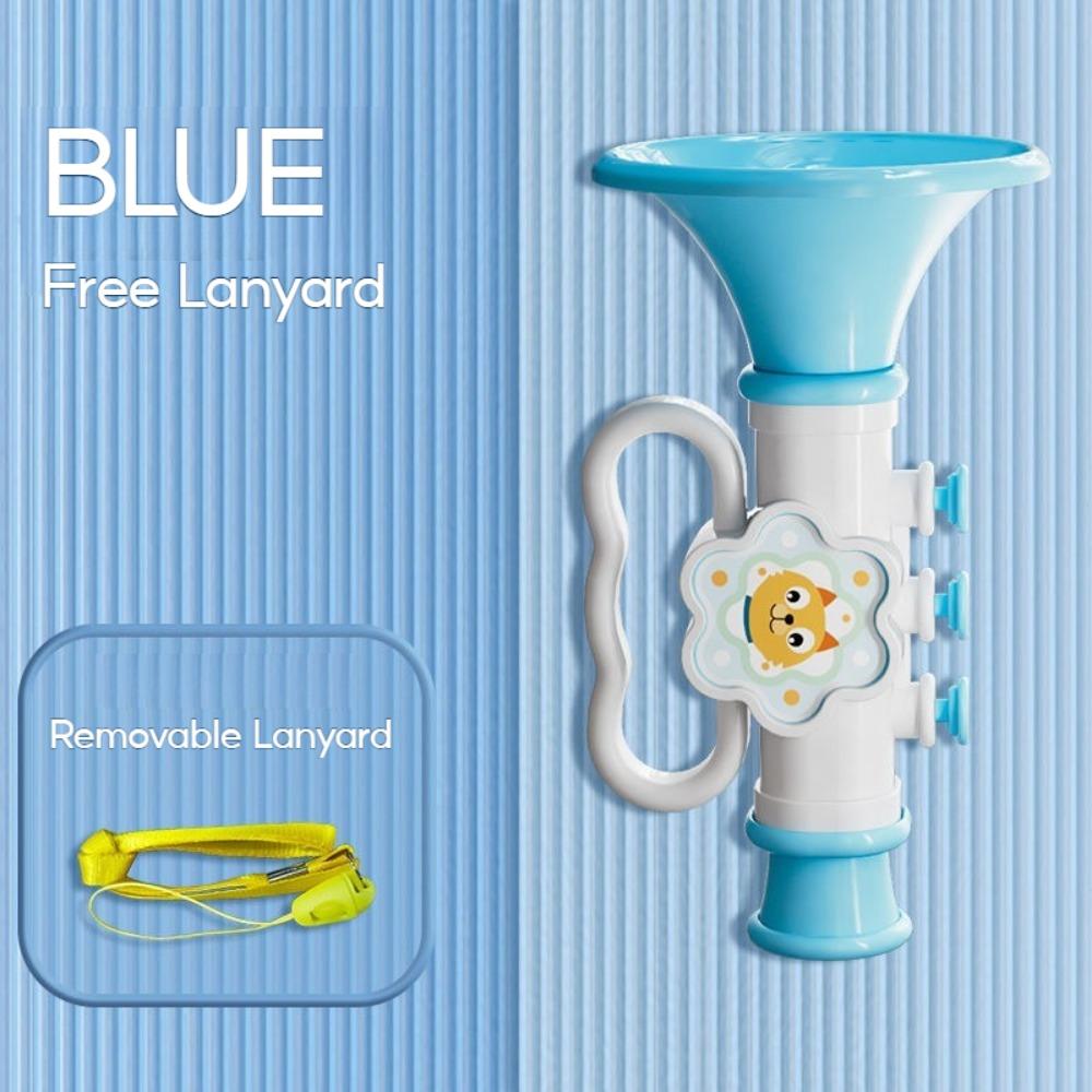 

Мультяшные игрушки-горны Раннее обучение Музыкальный инструмент Игрушка-труба Забавный свисток с изменяющимся голосом Подарок синий