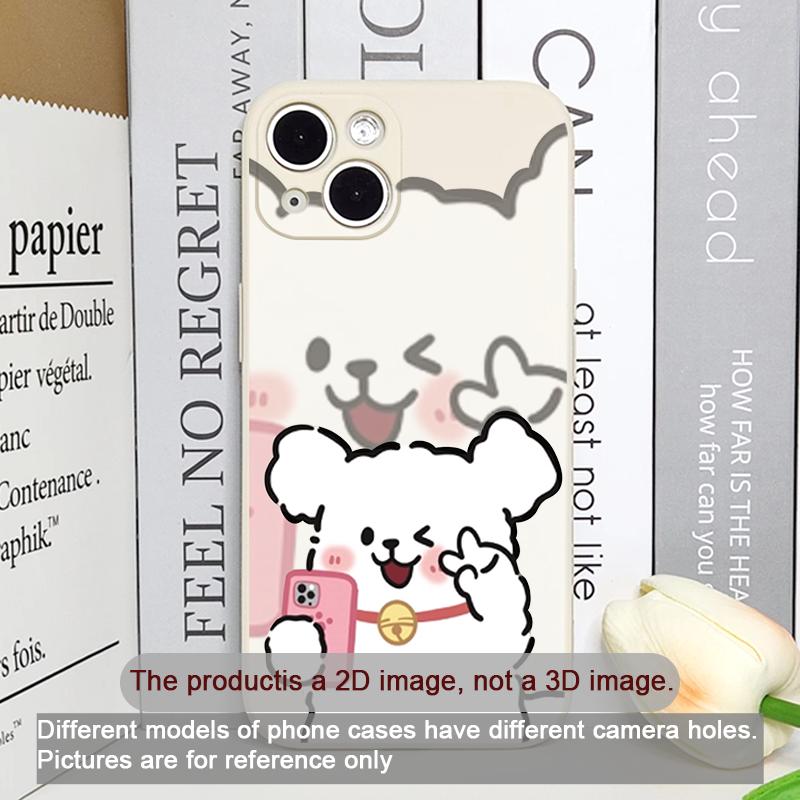 Lustige Cartoon-Hunde-Paar-Handyhülle für iPhone 17 16 11 12 13 14 15 Pro Max XR X XS Mini 8 7 Plus Hüllen Mode-Liebhaber Fundas