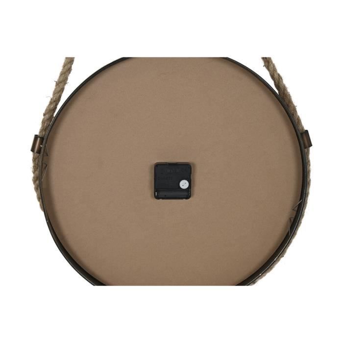 Horloge murale - 43 x 8 x 71 cm - Verre noir doré - Fer - 2 unités