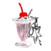 Unique Cherry Cream Cup Keychain Bag Ornament Backpack Decorations for Car Keys