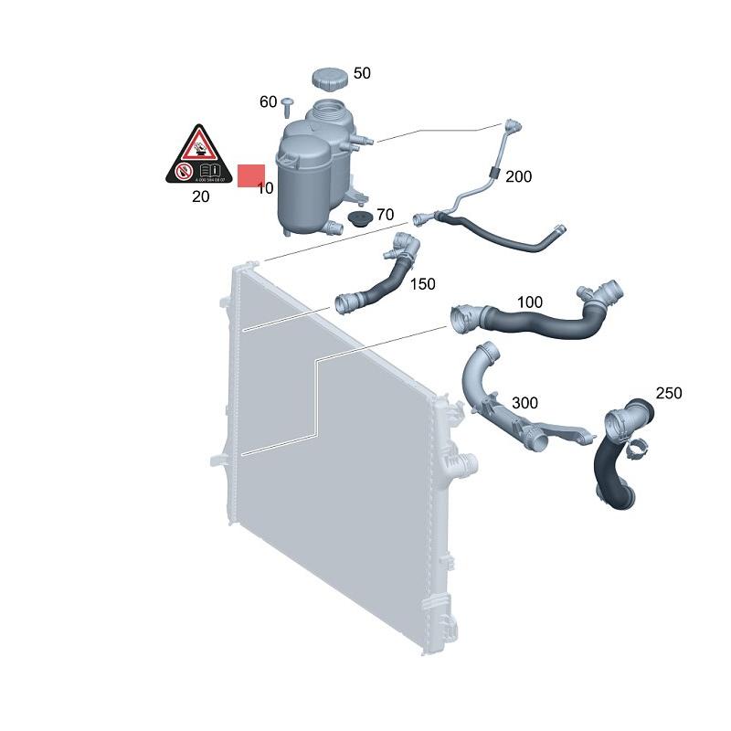 A2065000000  Engine Coolant Reservoir For Mercedes Benz W206 C Class OEM 2065000000