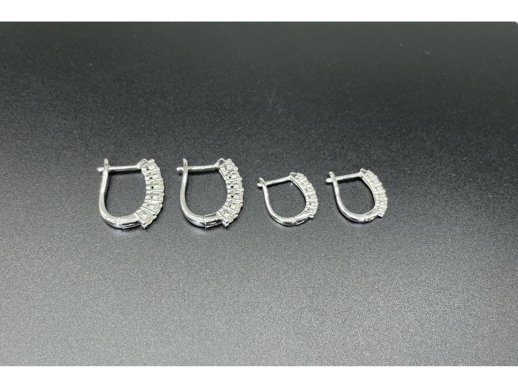 Sterling Silver Simple Moissanite Earrings - Single Row Ear Cuff Holiday Gift