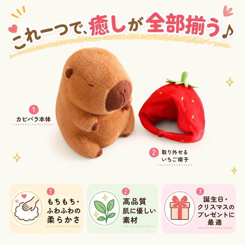 Hyack Capybara Plush Toy - 23cm [Parallel Import] - A Perfect Gift! (Capybara Plush Toy, Body Pillow, Stuffed Animal)