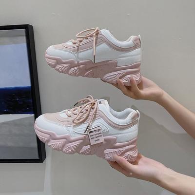 New Spring Women Platform Fashion Sneakers Shoes Women Leather Thick-soled Casual Sports Running Shoes Zapatos De Mujer