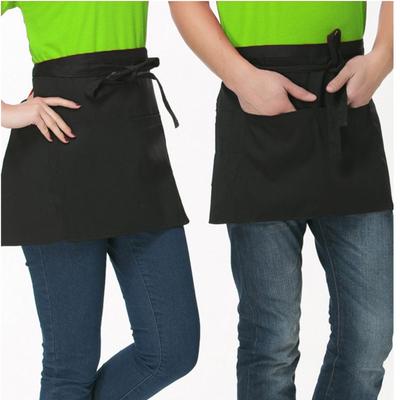 Restaurant 2-Taschen Kellnerin Baumwoll-Schleife Küchen-Kurzschürze
