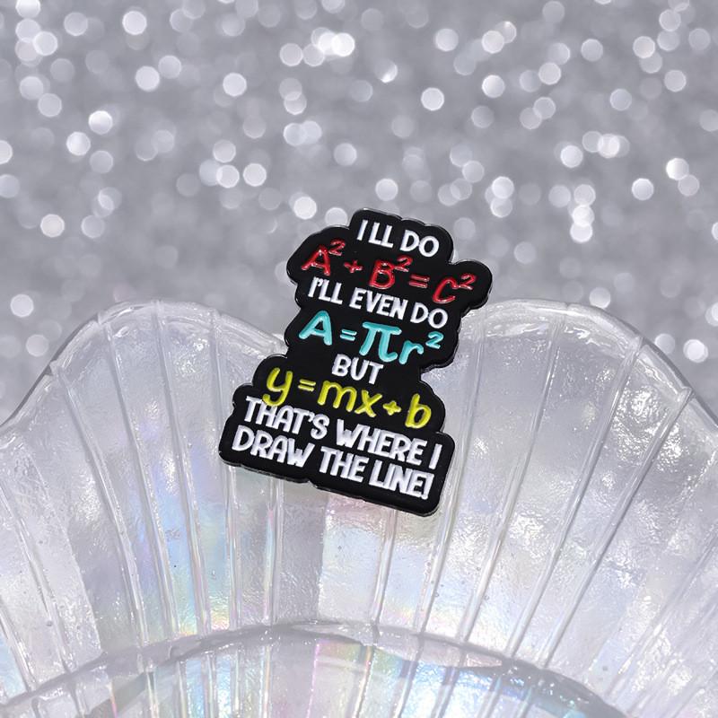 Alloy Stylish Letter Pins Featuring Cartoon English Quotes For Trendy Fashion Accessories