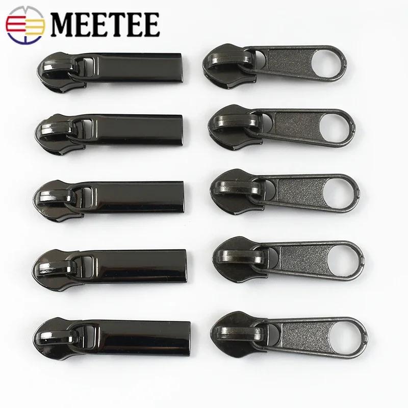 2/3/4/5M Meetee 5# Nylon Coil Zipper Tape + Zippers Slider Head for Garment Sewing Zip Closure Repair Kit Replacement Accessory
