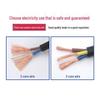 3-Core Pure Copper Wire & Cable: 2.5/4/6/10 sq mm Power Cord Extension for Household Use