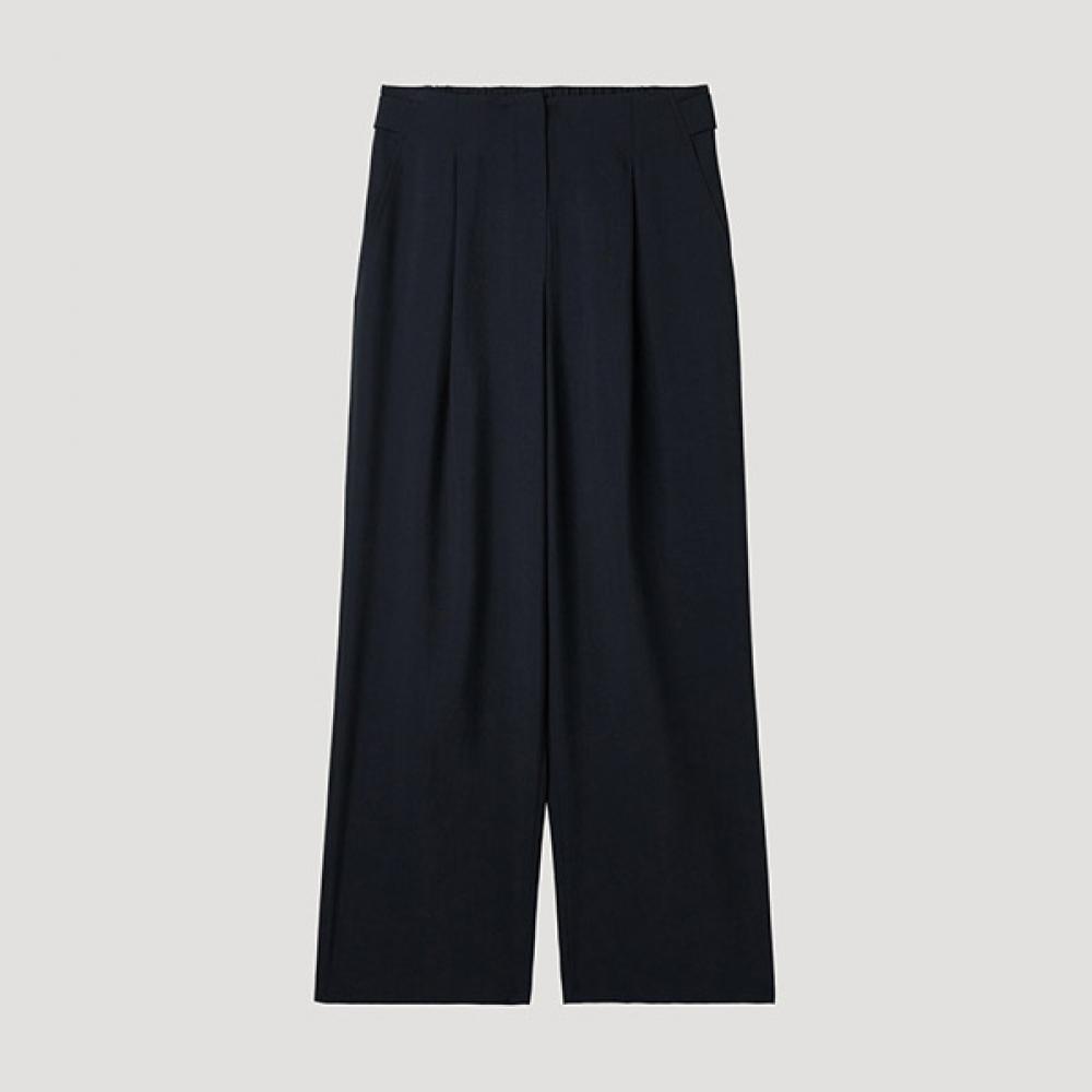 

[shs Miss] Back Banding Wide Pants Swwslp22140 Dn DARK NAVY/55