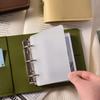 Faux Leather Mini Photo Album Transparent Pages with 3-Ring Pocket Photo Album Photo Display Card Collection 3-Inch Photo Book