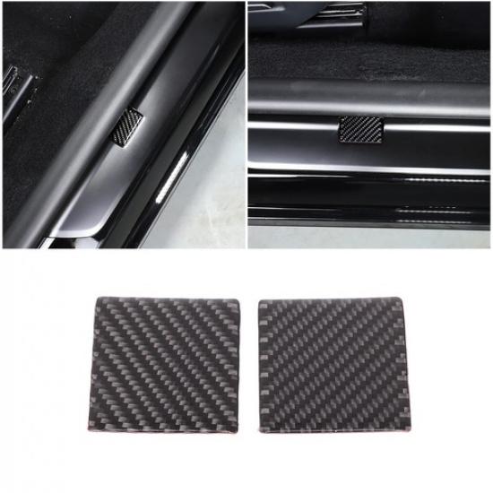Carbon Fiber Exterior Car Door Sill Trim Sticker Cover For Tesla Model 3 -24