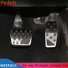 Auto Pedale Gaspedal Gas Bremse Rest Pedal Abdeckung für Jeep Renegade 2015 - 2022 Kompass 2017 - 2022 Innen