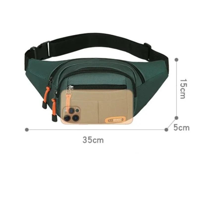 Oxford Waterproof Mobile Waist Bag for Men Women Multifunctional Large Capacity Fanny Pack Wear-resistant Riñoneras Para Hombre