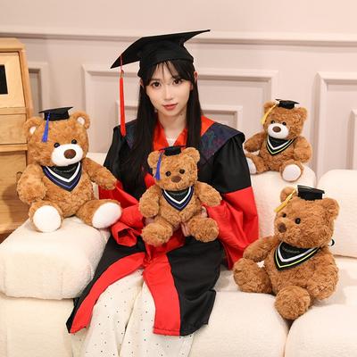 Boneca Urso Doutor Brinquedo de Pelúcia Chapéu de Doutor Boneca Urso Menina Boneca de Pano Presente Memorial de Formatura
