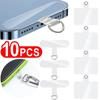 10/5/1PCS Universal Transparent Phone Anti-lost Lanyard Card TPU Tether Tab Loop Hole Hanging Strap Patches Cord Clip Gasket