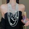 French Vintage Baroque Pearl Necklace Summer Niche Premium Sense Clavicle Chain Light Luxury Versatile Necklace Women