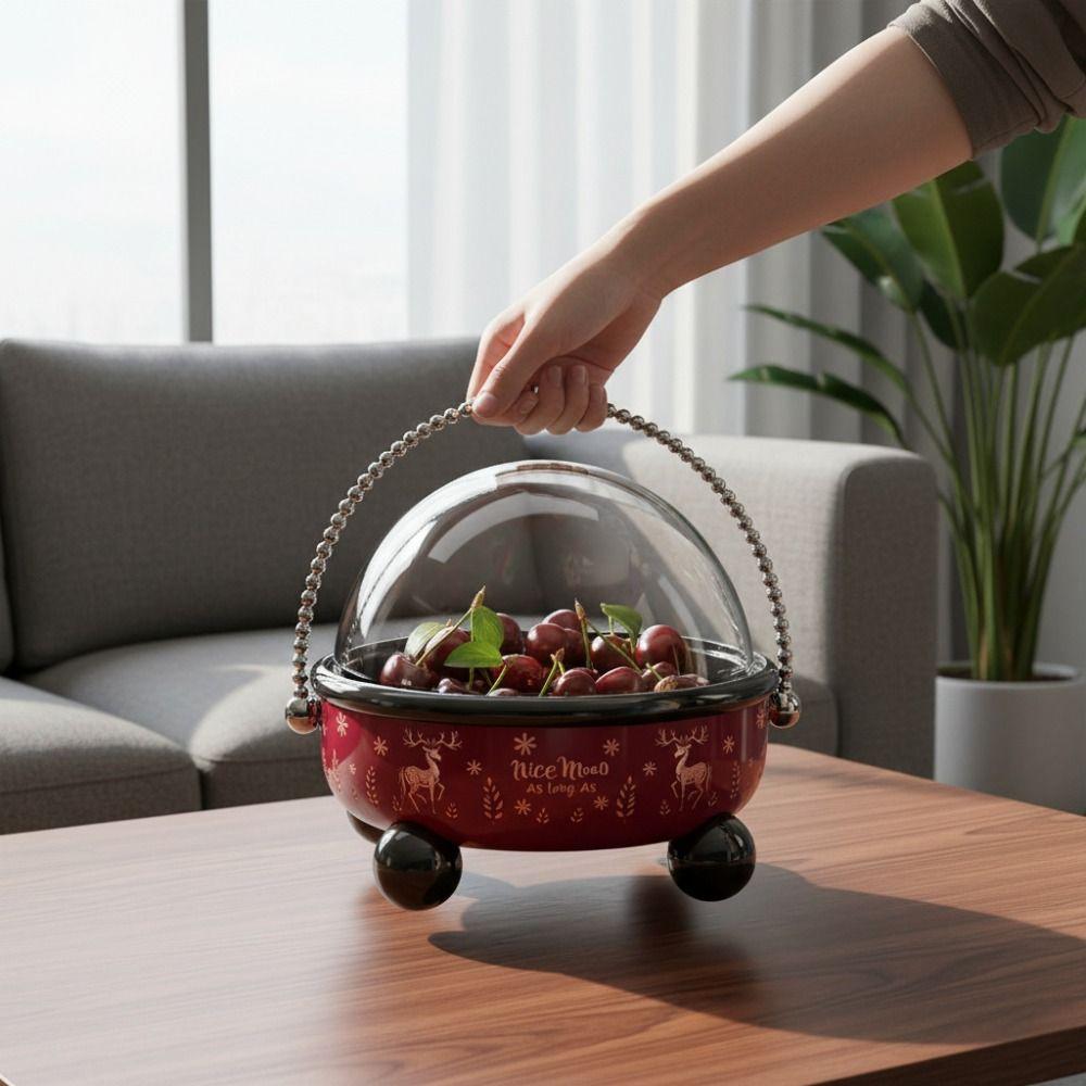 Large Capacity Table Fruit Tray High Feet Fruit Bowl Kitchen Tableware Snack Tray  Tea Table