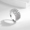 MODIAN 925 Silver Classic Sparkling High Level Zirconia Trendy Finger Ring Party Luxury Wedding Jewelry For Women Gift
