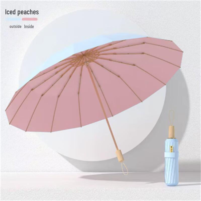 Ximengyuan Compact 16-Rib UV Protection Sun & Rain Umbrella - 10-Pack