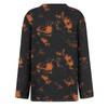 Women's Fashion Long Sleeve Top with Halloween Print and Side Slits, Round Neck