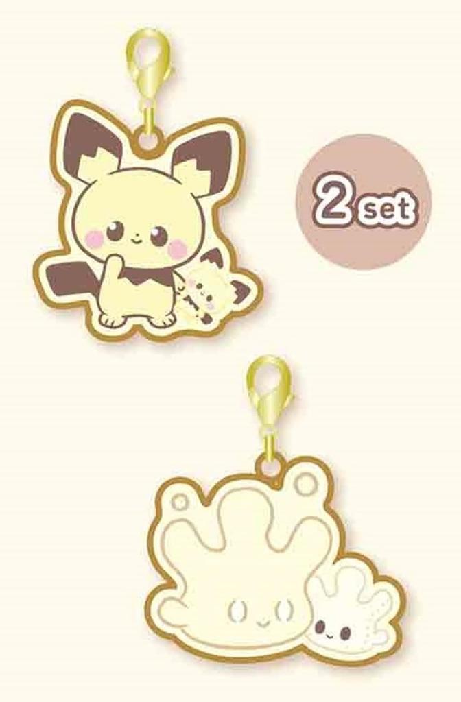 Marimo Craft Plush Series Metal Charm Pichu W x 40mm H PokéPeace Set, & Mahomele, 37.3mm (PKP-183)