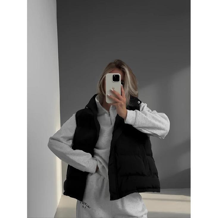 Gilet Imbottito da Donna Nuovo Autunno Inverno Senza Maniche con Cappuccio Caldo Trendy Capospalla alla Moda per Ragazze Piccanti Cappotti Gilet