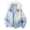 Veste à capuche d'hiver épaisse unisexe en coton avec col en fausse fourrure Coupe ample Parka chaude pour adultes