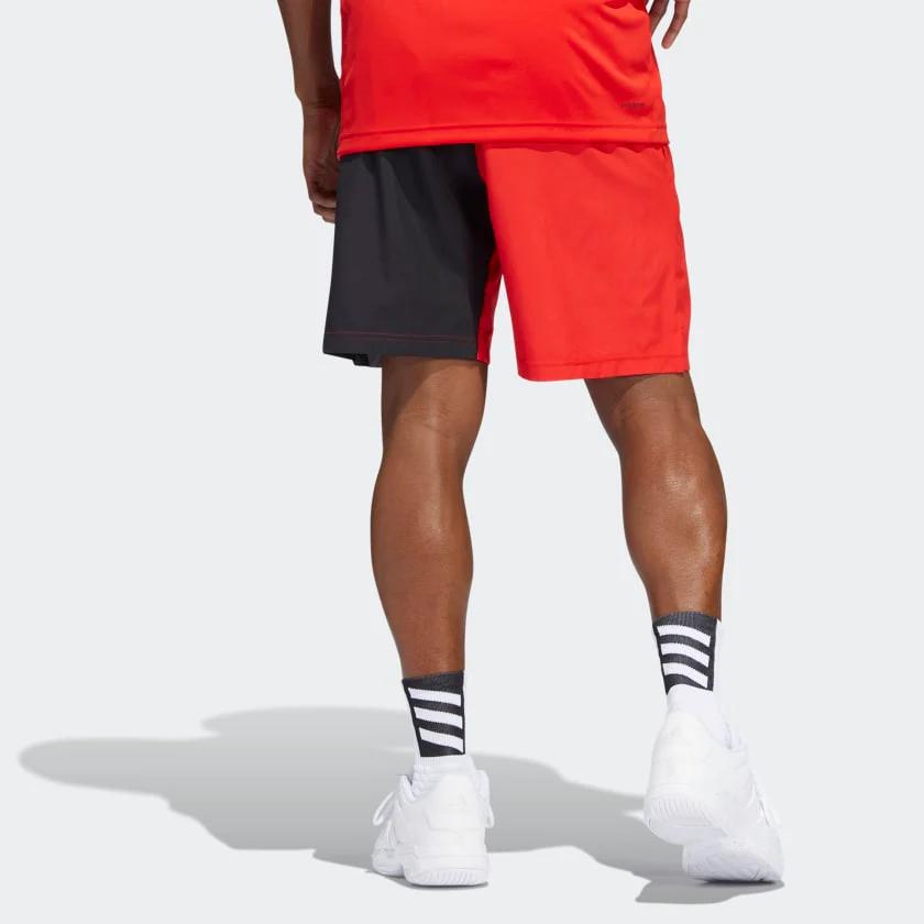 Adidas Pro Madness Skin-Friendly Lightweight Comfortable Breathable Casual Shorts Men Shorts Bright-Red HE2882
