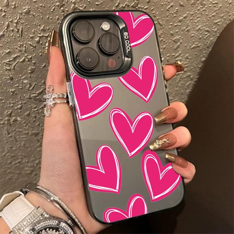 Heart-shaped IPhone 17 Pro Phone Case, 16E/15/14/13 Laser-cut, Apple 11Xs Max/plus
