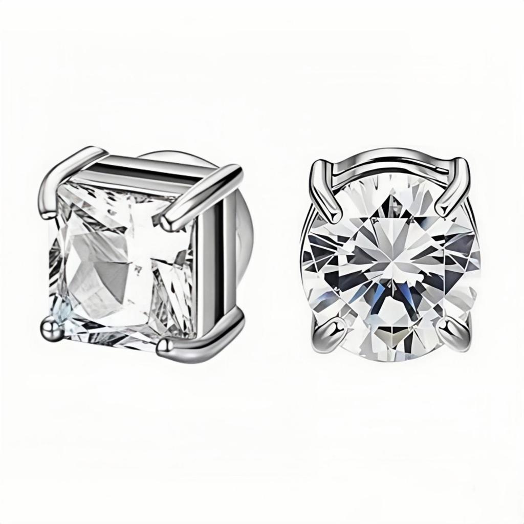 Zirconia Magnet Claw Fake Earrings - Unisex No-Piercing Ear Clip