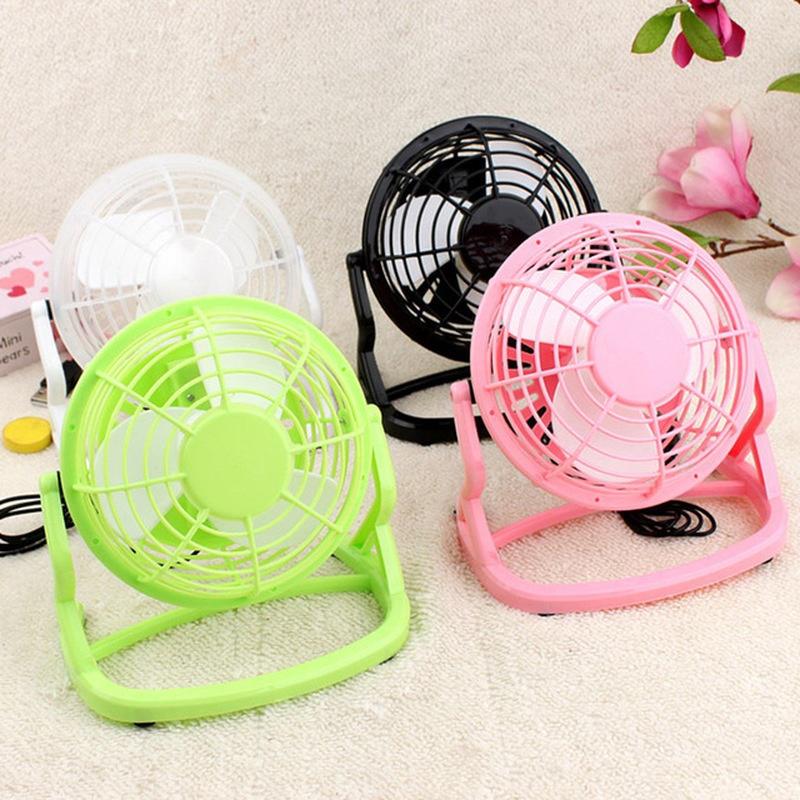 Plastic Portable 4 Inch USB Powered Fan Office Desk Mini Fan Powerful Wind for PC/Laptop