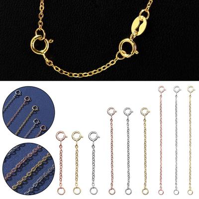 Accessoires de Bijoux Or Argent Or Rose DIY pour Bracelet Collier Rallonge Rallonge de Chaîne de Sécurité