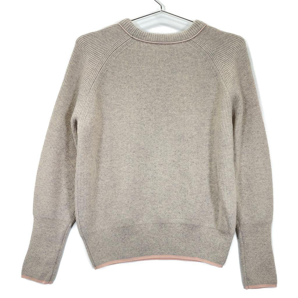 BACCA 24th Year 35-02-44-02702 Lame Wool Basic Pullover Knit Tops S beigeUsed