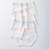 Women S Mid Waist Floral Cotton Underwear Antibacterial Long Crotch Panties