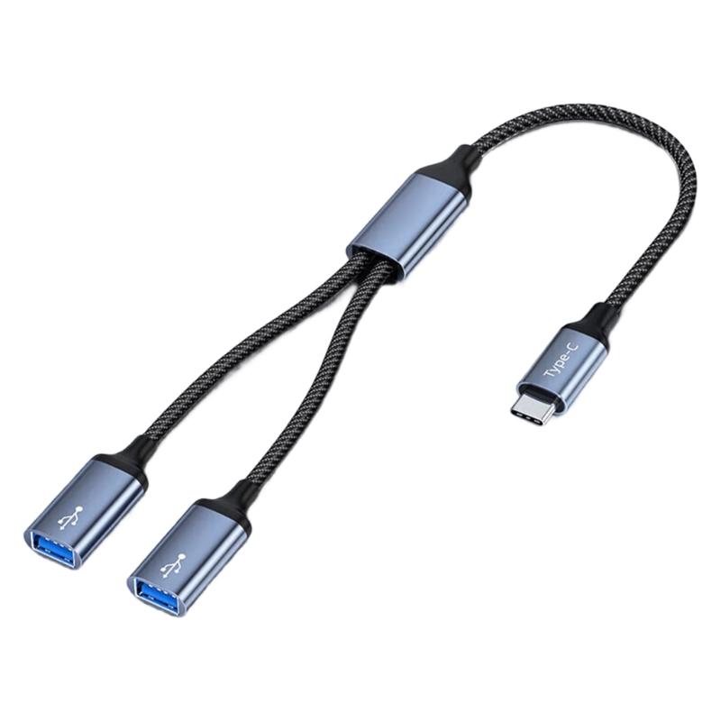 

USB C Cable Simultaneous Charging And Data Transfer Splitter For Mobile Devices OTG Support