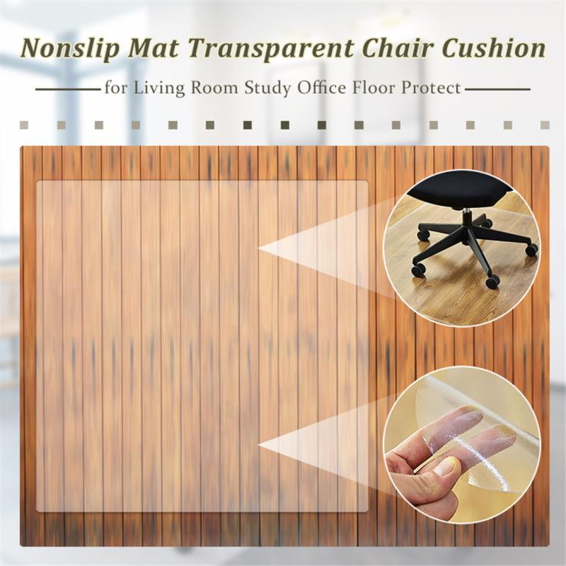 Transparent Nonslip Rectangle Floor Protector Mat for Home Office Rolling Chair