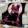1PC Custom Name Moonlit Fantasy flannel blanket versatile,all-season throw suitable for the living room,bedroom,camping,travel,and gift