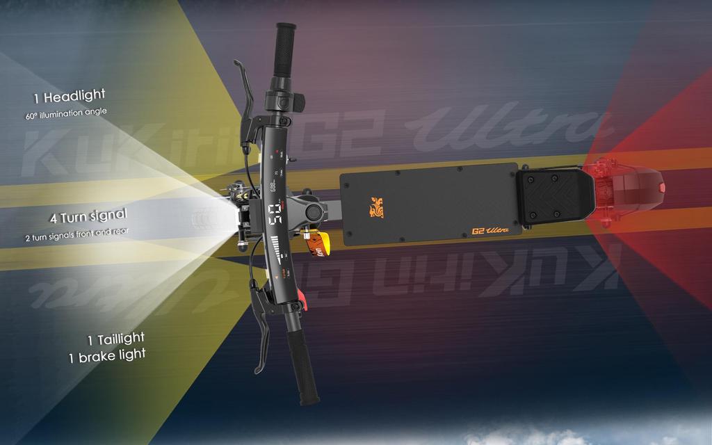 Electric Scooter KuKirin G2 Ultra 800W*2 Motor 48V18Ah Battery 10 inch Tires 50km/h Max Speed 55km Max Range