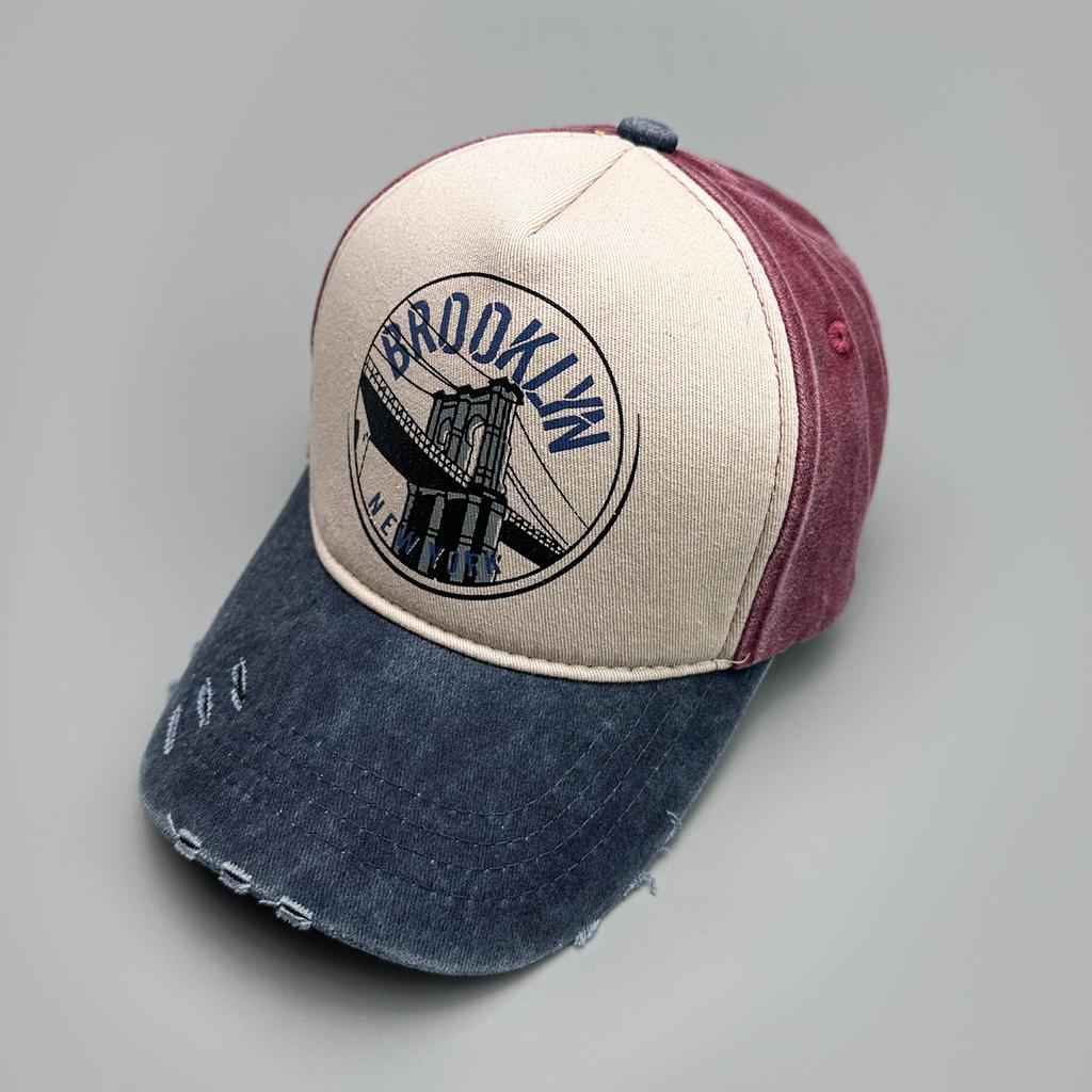 Cappelli da Baseball con Parasole per Moto Uomo Donna Cotone Stile Americano Retro Colori a Contrasto Moda Snapback Versatili Nuovi