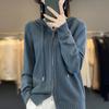 Fashion Sweater Women Leisure Sweater Sweater For Women Hooded Zippered Cardigan Plus Size