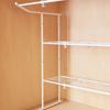 HEIAN SHINDO OHW-40 Closet Storage Shelf with Hanger Pipe, Horizontally Expandable, White, Width 76-105cm, Height 90cm, Depth 56cm, Heian Shindo Kogyo